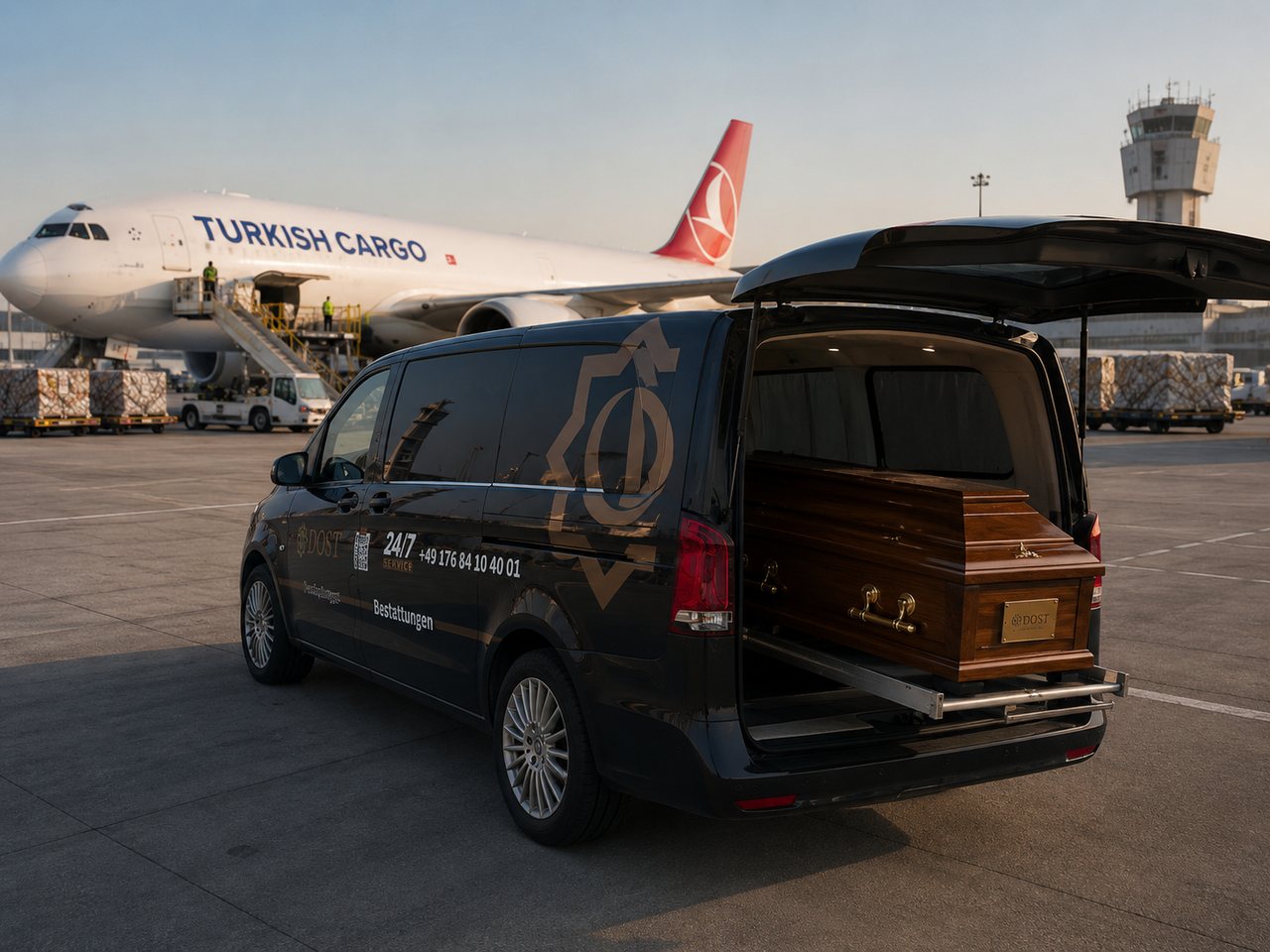Havalimanında tabutlu Dost cenaze aracı – Turkish Cargo