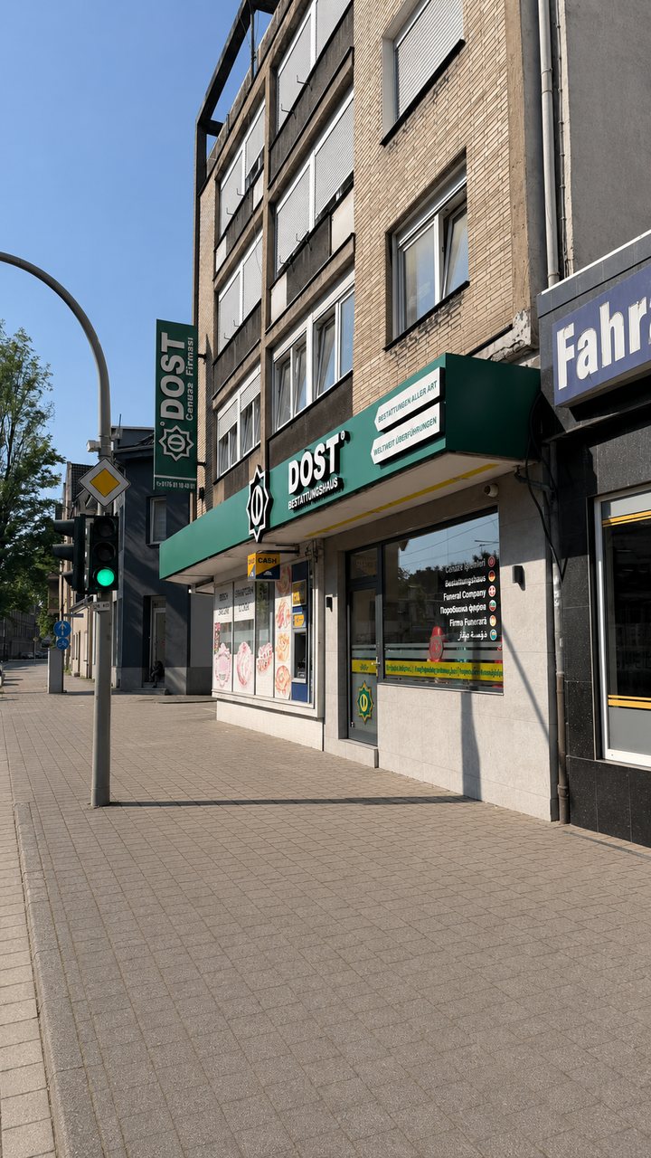 Außenansicht Dost Bestattungshaus in Duisburg